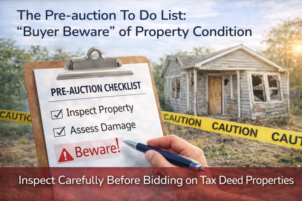 The Pre-auction To Do List: “Buyer Beware” of property condition