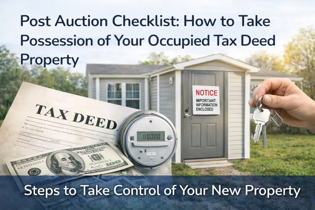 Post Auction Checklist: How to Take Possession of Your Occupied Tax Deed Property