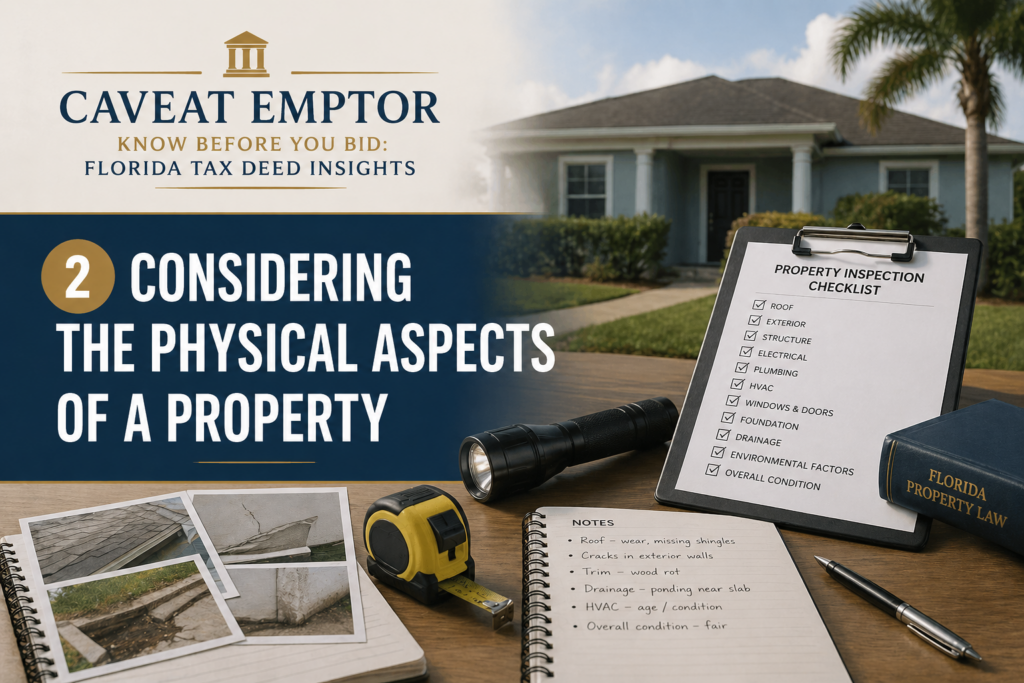 Considering the physical aspects of a property